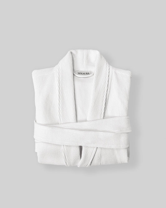 Mini Waffle Bathrobes White - Texaura